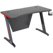 Фото Компьютерный стол CACTUS GTZ-RED игровой Тёмно-серый/чёрный, CS-GTZ-BK-CARBON-RED