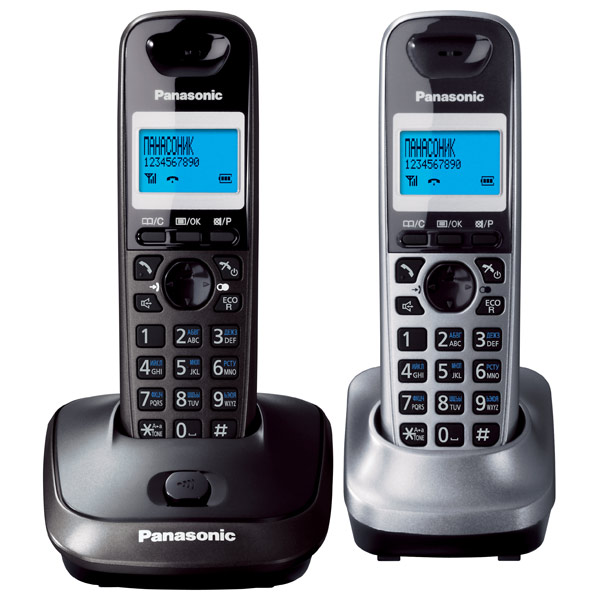 DECT-телефон Panasonic KX-TG2512RU Тёмно-серый, KX-TG2512RU2