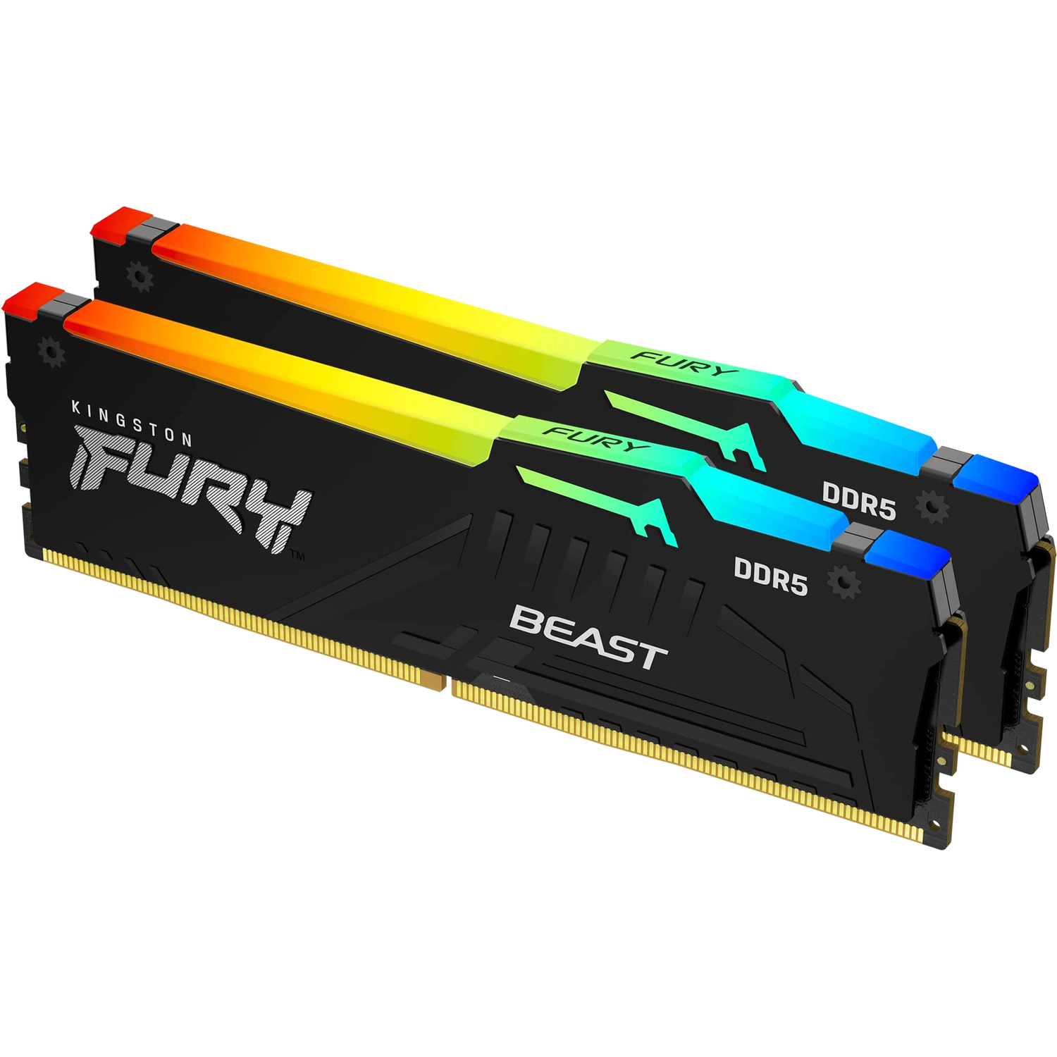 Комплект памяти Kingston FURY Beast RGB 2х16 ГБ DIMM DDR5 6000 МГц, KF560C40BBAK2-32