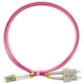 Вид Оптический патч-корд Cabeus MM 50/125 мкм розовый 1,5 м, FOP-50-OM4-LC-SC-1,5m