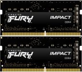 Комплект памяти Kingston FURY Impact 2х8 ГБ SODIMM DDR4 3200 МГц, KF432S20IBK2/16