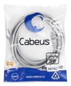 Патч-корд Cabeus FTP кат. 5e серый 15 м, PC-FTP-RJ45-Cat.5e-15m-LSZH