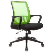 Вид Кресло для операторов БЮРОКРАТ MC-201 Чёрно-зелёный, сетка/ткань, MC-201/SD/TW-11
