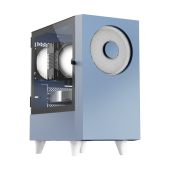 Корпус WIZMAX EM1 Woofer Mini Tower Без БП голубой, EM1 Woofer Blue
