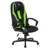 Кресло для геймеров ZOMBIE 9 Чёрно-зелёный, текстиль/эко.кожа, ZOMBIE 9 GREEN