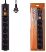 Сетевой фильтр Most H6 2 м чёрный, MOST H6 2М ЧЕР