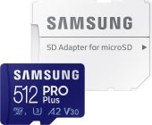 Фото Карта памяти Samsung Pro PLUS microSDXC UHS-I Class 3 C10 512GB, MB-MD512KA