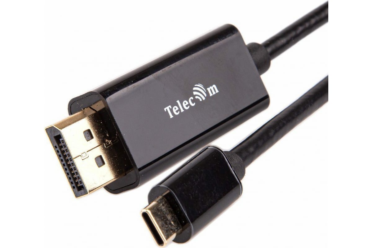 Кабель-адаптер USB3.1 Type-Cm - DP(m) 4K@30Hz, 1.8m, Telecom (TCC010-1.8M)