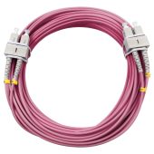 Оптический патч-корд Cabeus MM 50/125 мкм розовый 20 м, FOP-50-OM4-SC-SC-20m
