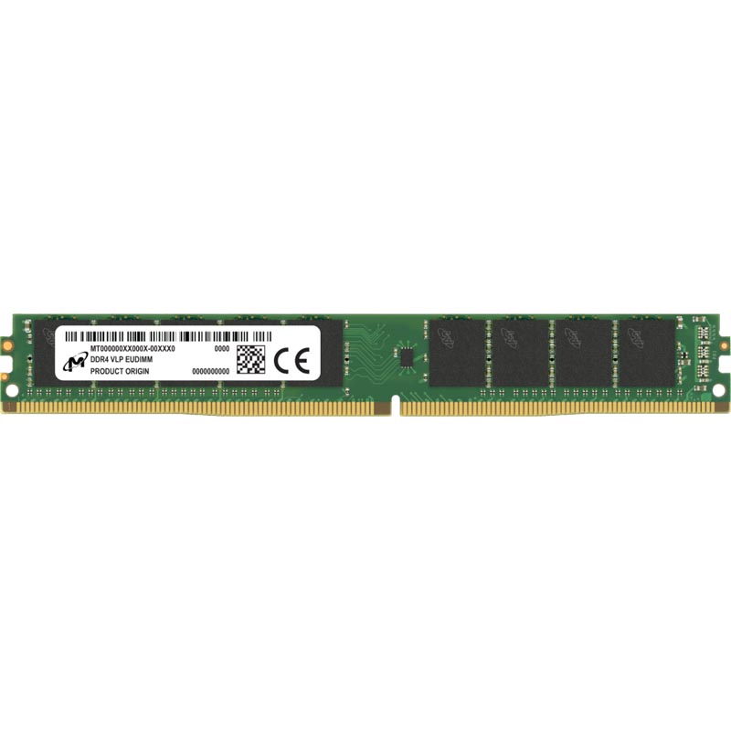 Картинка - 1 Модуль памяти Micron 16GB DIMM DDR4 ECC 3200MHz, VLP, MTA18ADF2G72AZ-3G2E1