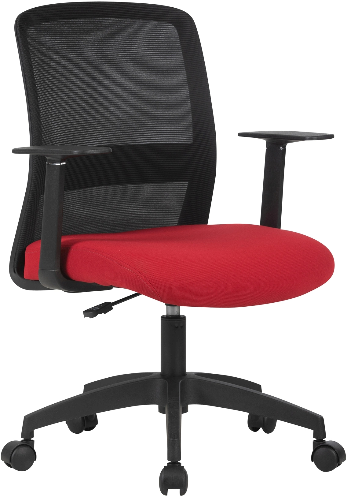 Кресло для операторов CACTUS CS-MC333-BKRD чёрно-красный, сетка/ткань, CS-MC333-BKRD