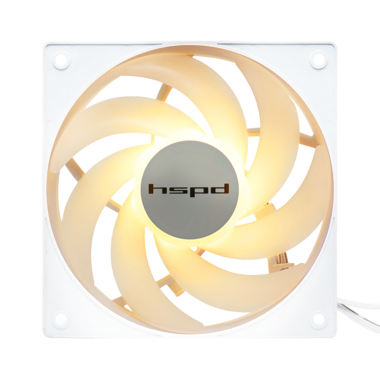 Корпусный вентилятор HSPD M1 White 120 мм 4-pin, M1-1201WH-ARGB