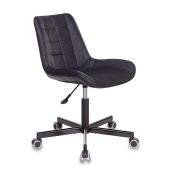 Кресло для операторов БЮРОКРАТ CH-350M Чёрный, текстиль/эко.кожа, CH-350M/BLACK