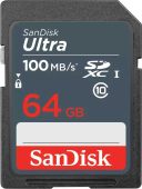 Карта памяти SanDisk Ultra SDXC UHS-I Class 1 C10 64GB, SDSDUNR-064G-GN3IN