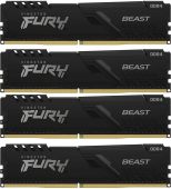 Комплект памяти Kingston FURY Beast Black 4х16 ГБ DIMM DDR4 3200 МГц, KF432C16BBK4/64