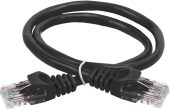 Патч-корд ITK UTP кат. 5e чёрный 1 м, PC09-C5EUL-1M