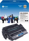 Тонер-картридж G&G 55X Лазерный Черный 12500стр с чипом, GS-CE255X