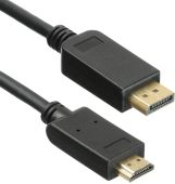 Видео кабель KingPrice KP-DP1.1-HD1.4 DisplayPort (M) -> HDMI (M) 1.5 м, KP-DP1.1-HD1.4-1.5M