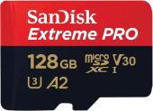 Карта памяти SanDisk Extreme Pro microSDXC UHS-I Class 3 C10 128GB, SDSQXCD-128G-GN6MA