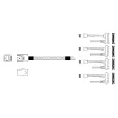 Кабель данных Miradeed SFF-8643 -> 4 x SFF-8482 1 м, MD-6715033