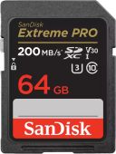 Вид Карта памяти SanDisk Extreme SDXC UHS-I Class 3 C10 64GB, SDSDXXU-064G-GN4IN