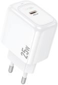 Сетевое зар./устр. Hoco CS53A Surplus 25W 3A (PD) USB Type-C универсальное белый, 31488