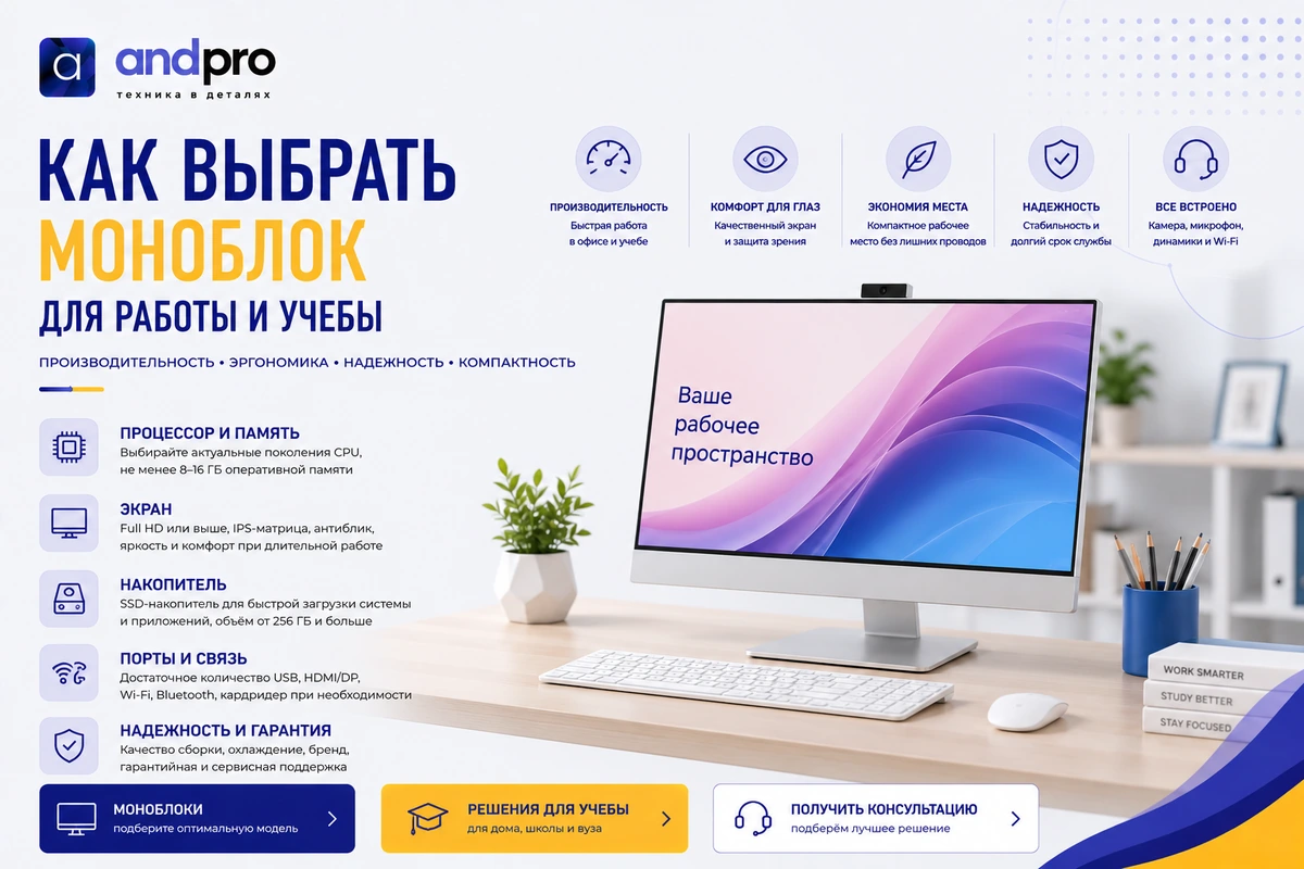 Как выбрать моноблок для работы и учебы