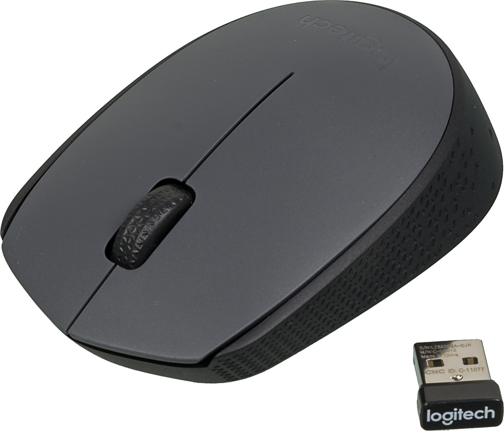 Мышь Logitech M170 Беспроводная серый, 910-004646