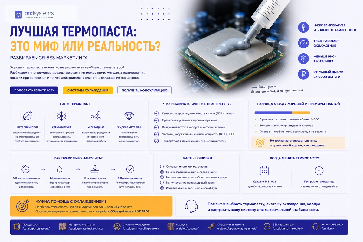 Лучшая термопаста: миф или реальность?