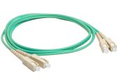 Оптический патч-корд LANMASTER MM 50/125 мкм аква 1 м, LAN-2SC-2SC/OM3-1.0