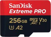Карта памяти SanDisk Extreme Pro microSDXC UHS-I Class 3 C10 256GB, SDSQXCD-256G-GN6MA