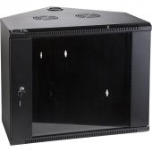 Настенный шкаф угловой LANMASTER TWT-CBWTG 6U чёрный, TWT-CBWTG-6U-6X6-BK