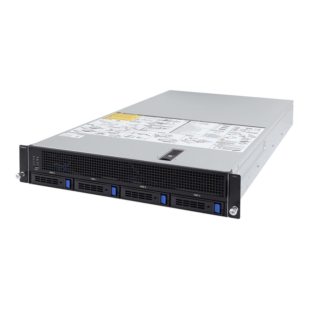Серверная платформа Gigabyte G242-Z10-rev.100 4x3.5" Rack 2U, 6NG242Z10MR-00-1132