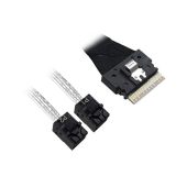 Кабель данных DiliVing Slimline SFF-8654 (x8) -> 2xSFF-8643 0.8 м, DLSL74-8822