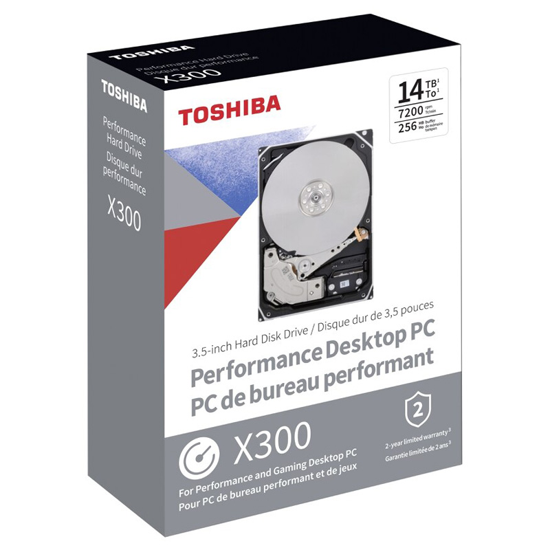 Картинка - 1 Диск HDD Toshiba X300 SATA III (6Gb/s) 3.5&quot; 14TB, HDWR31EEZSTA