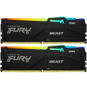 Комплект памяти Kingston FURY Beast RGB XMP 2х32 ГБ DIMM DDR5 6000 МГц, KF560C30BBAK2-64