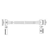 Кабель данных JPC Slimline MCIO x8 74P -&gt; SFF-8654 (x8) 0.8 м, P7328DN00800-1