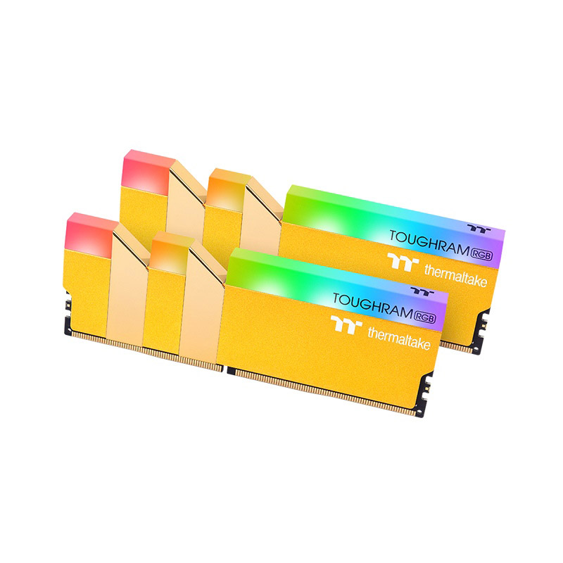Картинка - 1 Комплект памяти Thermaltake TOUGHRAM RGB Gold 16GB DIMM DDR4 3600MHz (2х8GB), RG26D408GX2-3600C18A