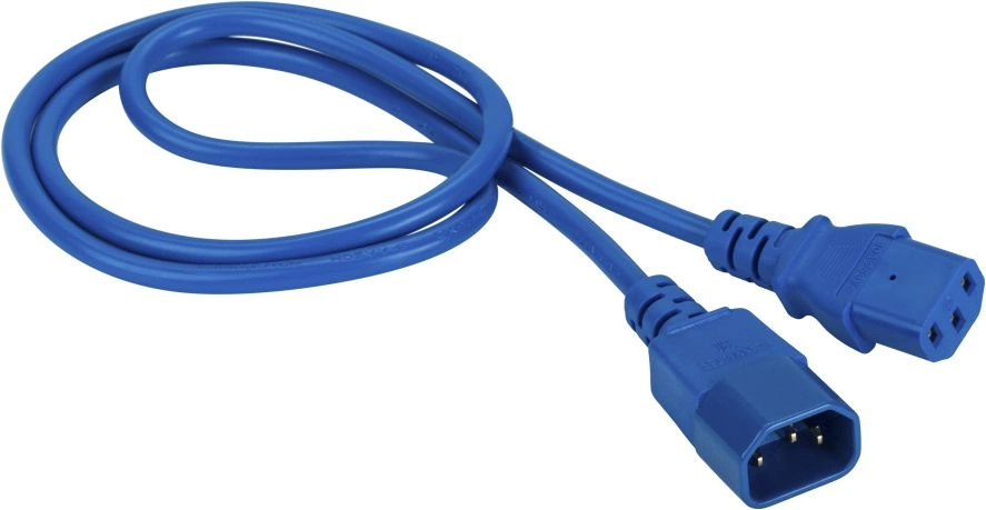 Кабель питания LANMASTER IEC 320 C13 -> IEC 320 C14 10A 1.8 м, LAN-PP13/14-1.8-BL