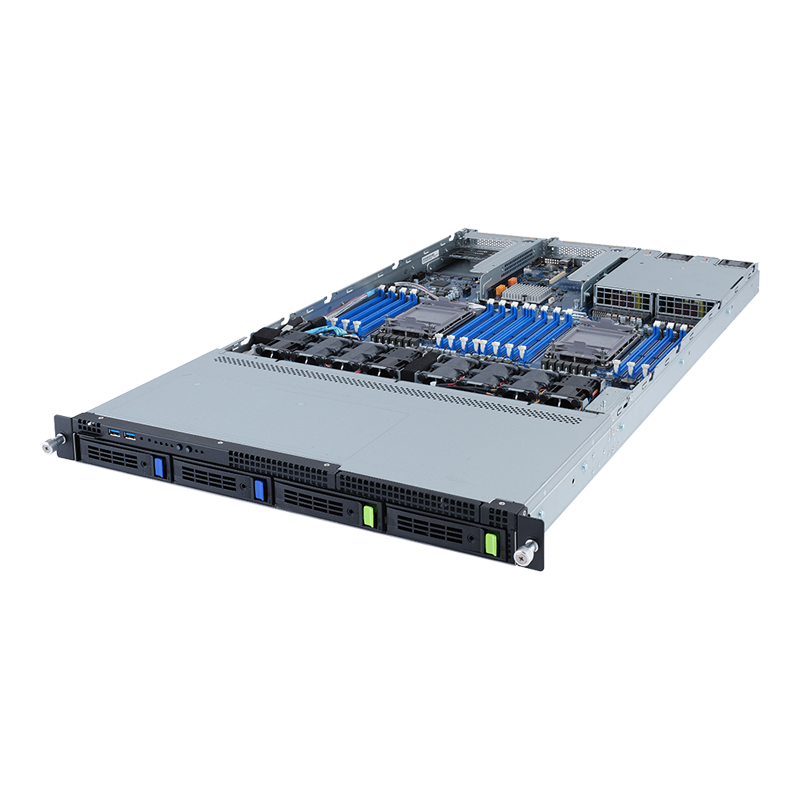 Серверная платформа Gigabyte R182-34A-rev.100 4x3.5" Rack 1U, R182-34A