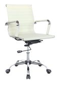 Кресло для руководителей БЮРОКРАТ CH-883-LOW слоновая кость, эко.кожа, CH-883-LOW/IVORY