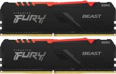 Комплект памяти Kingston FURY Beast RGB 2х8 ГБ DIMM DDR4 2666 МГц, KF426C16BBAK2/16