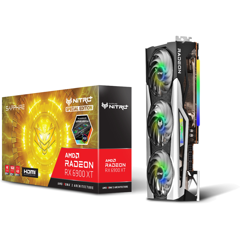 Картинка - 1 Видеокарта Sapphire AMD Radeon RX 6900 XT NITRO+ GDDR6 16GB, 11308-03-20G