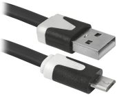 USB кабель DEFENDER USB08-03P microUSB (M) -> USB Type A (M) 1A 1 м, 87475