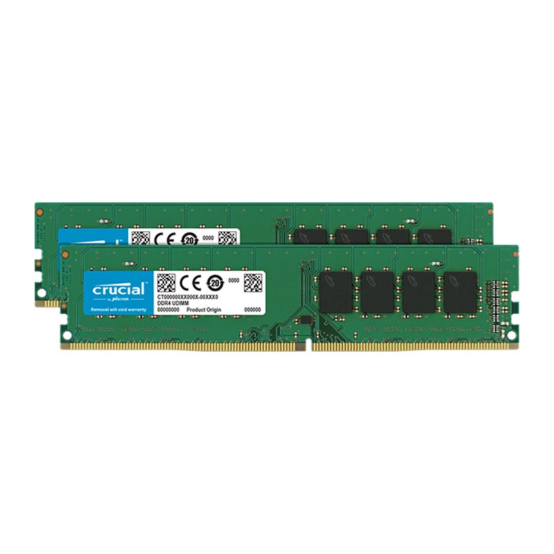 Картинка - 1 Комплект памяти Crucial by Micron 16GB DIMM DDR4 3200MHz (2х8GB), CT2K8G4DFRA32A