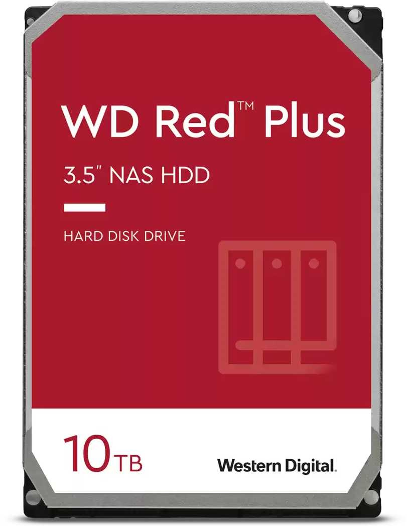 Диск HDD WD Red Plus SATA 3.5" 10 ТБ, WD101EFBX