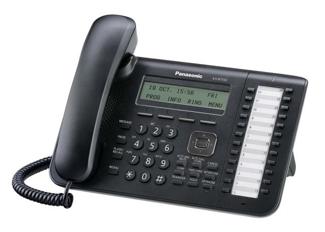 Картинка - 1 IP-телефон Panasonic KX-NT543 MGCP без БП Чёрный, KX-NT543RU-B