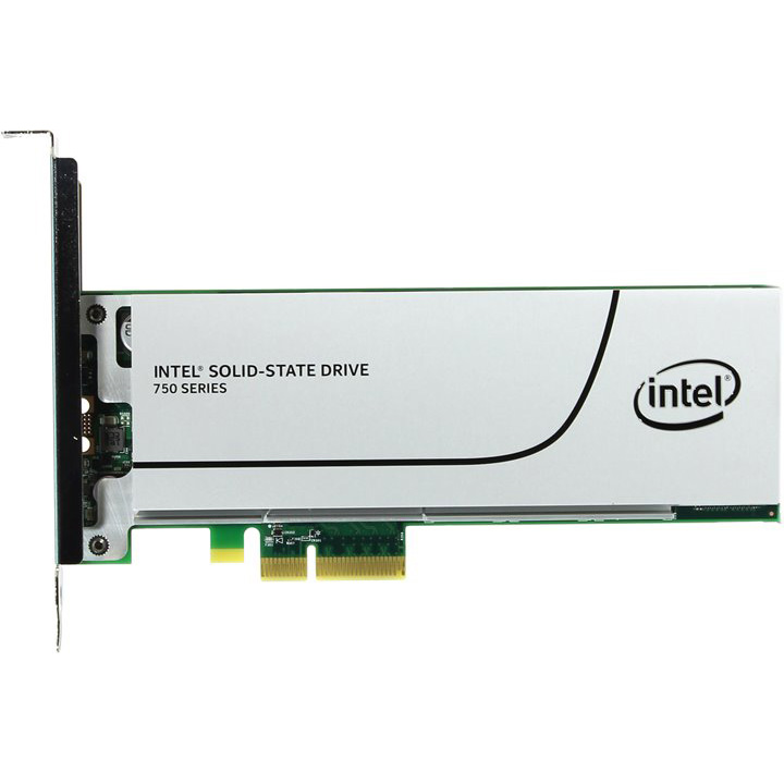 Картинка - 1 Диск SSD Intel 750 PCI-E 400GB PCIe NVMe 3.0 x4, SSDPEDMW400G4X1