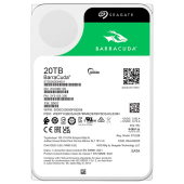 Диск HDD Seagate BarraCuda SATA 3.5" 20 ТБ, ST20000DM001