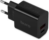 Фото Сетевое зар./устр. Buro BUWD1 20W 3A (PD+QC) USB-C/USB-A универсальное черный, BUWD18P110BK
